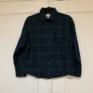 L.L. Bean Plaid Long Sleeve Flannel Sz XS Button Down Relaxed Fit